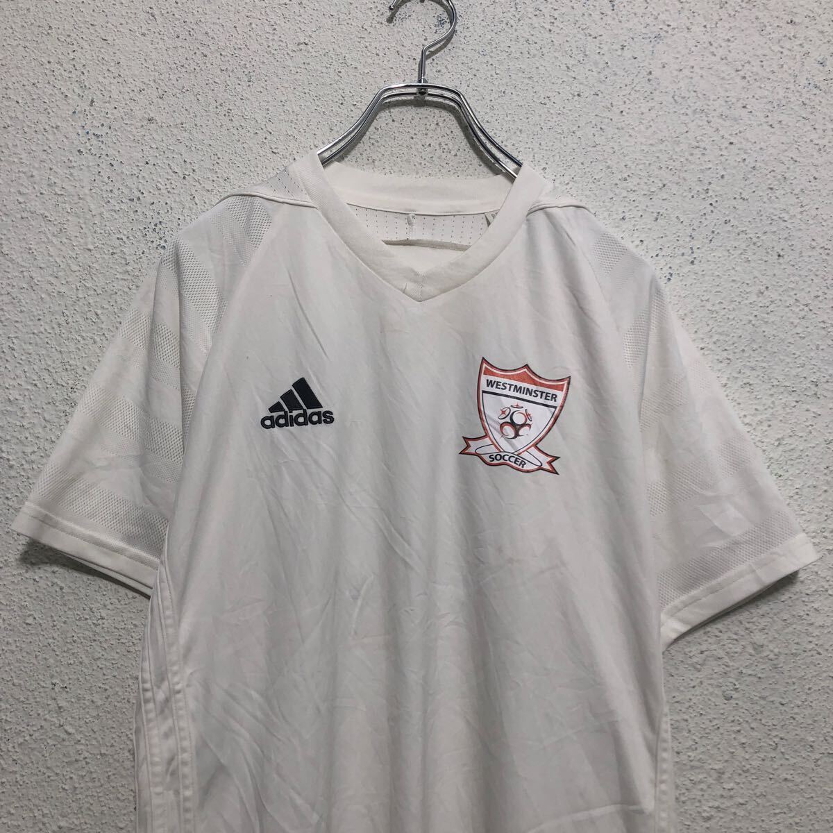 adidas 半袖 プリント Tシャツ アディダス S ホワイト レッド ラグラン バックプリント 古着卸 アメリカ仕入 a604-5892_画像3