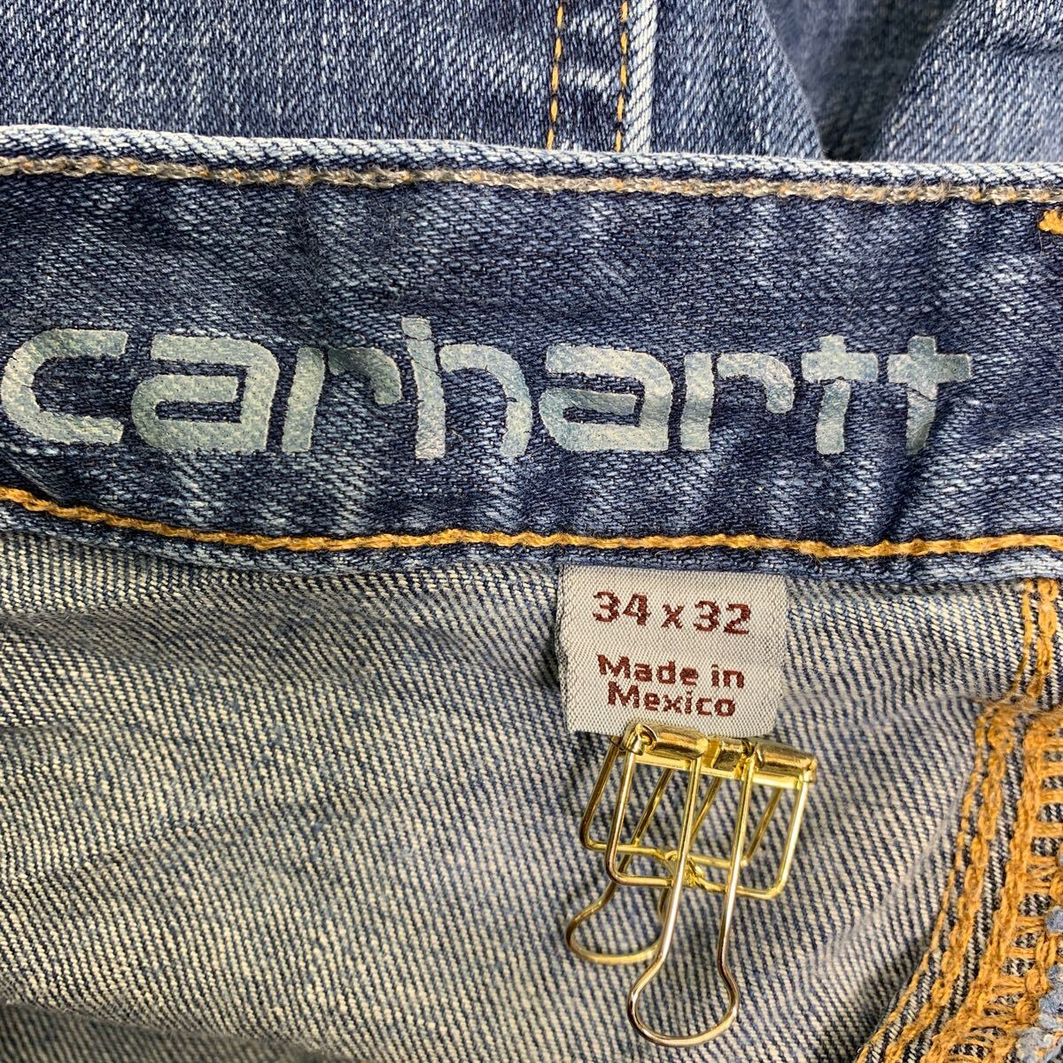 Carhartt デニムペインターパンツ W34 カーハート リラックスフィット ブルー メキシコ製 古着卸 アメリカ仕入 2404-609_画像9