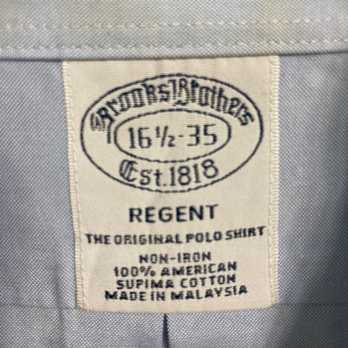 Brooks Brothers 長袖 無地シャツ L ライトブルー ブルックスブラザーズ ボタンダウン 古着卸 アメリカ仕入 a604-5966_画像10