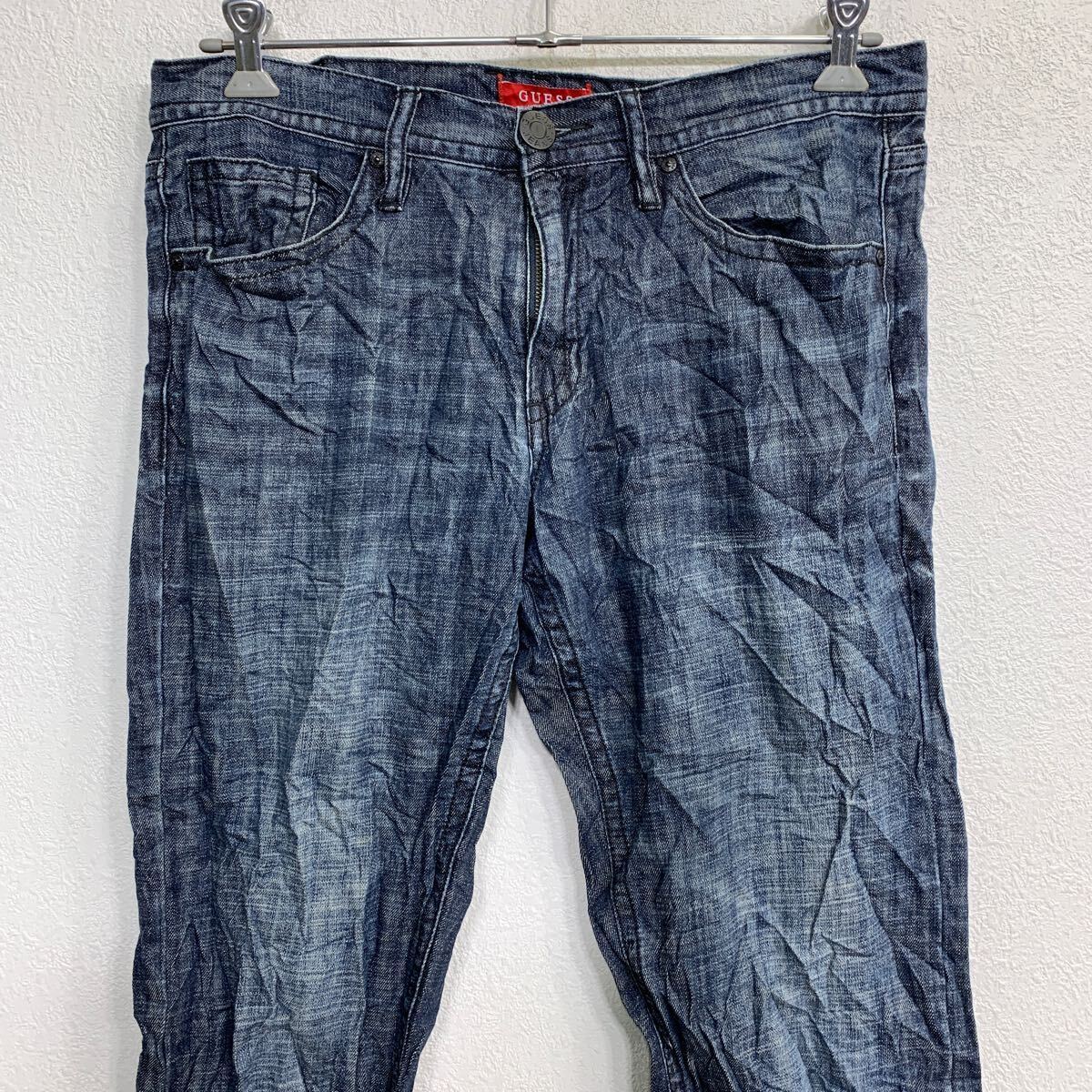 GUESS Denim брюки W33 Guess индиго хлопок б/у одежда . America скупка 2404-586