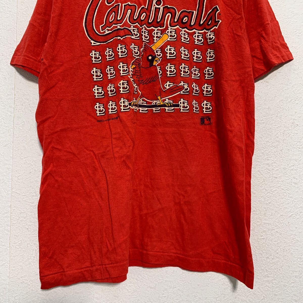 Swingster 半袖 プリントTシャツ L レッド USA製 シングルステッチ MLB CARDINALS 古着卸 アメリカ仕入 a604-6006_画像3