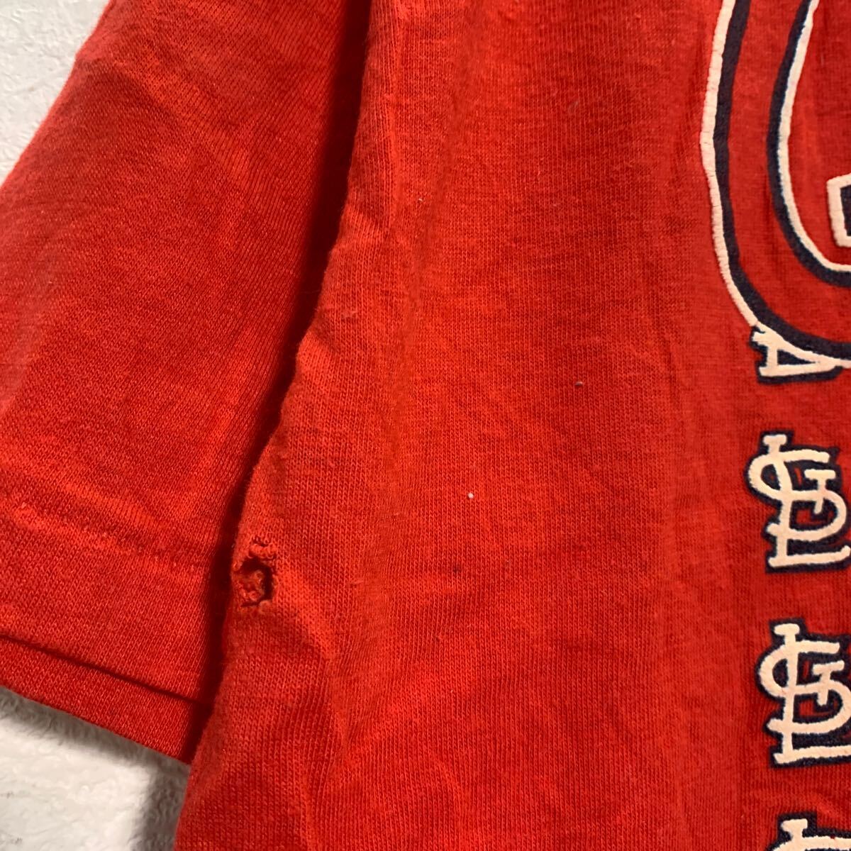 Swingster 半袖 プリントTシャツ L レッド USA製 シングルステッチ MLB CARDINALS 古着卸 アメリカ仕入 a604-6006_画像4