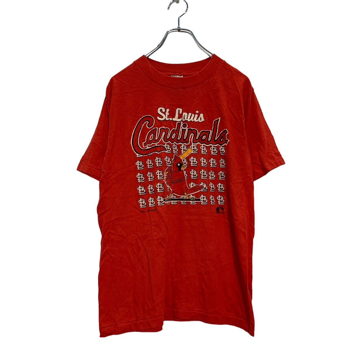 Swingster 半袖 プリントTシャツ L レッド USA製 シングルステッチ MLB CARDINALS 古着卸 アメリカ仕入 a604-6006_画像1