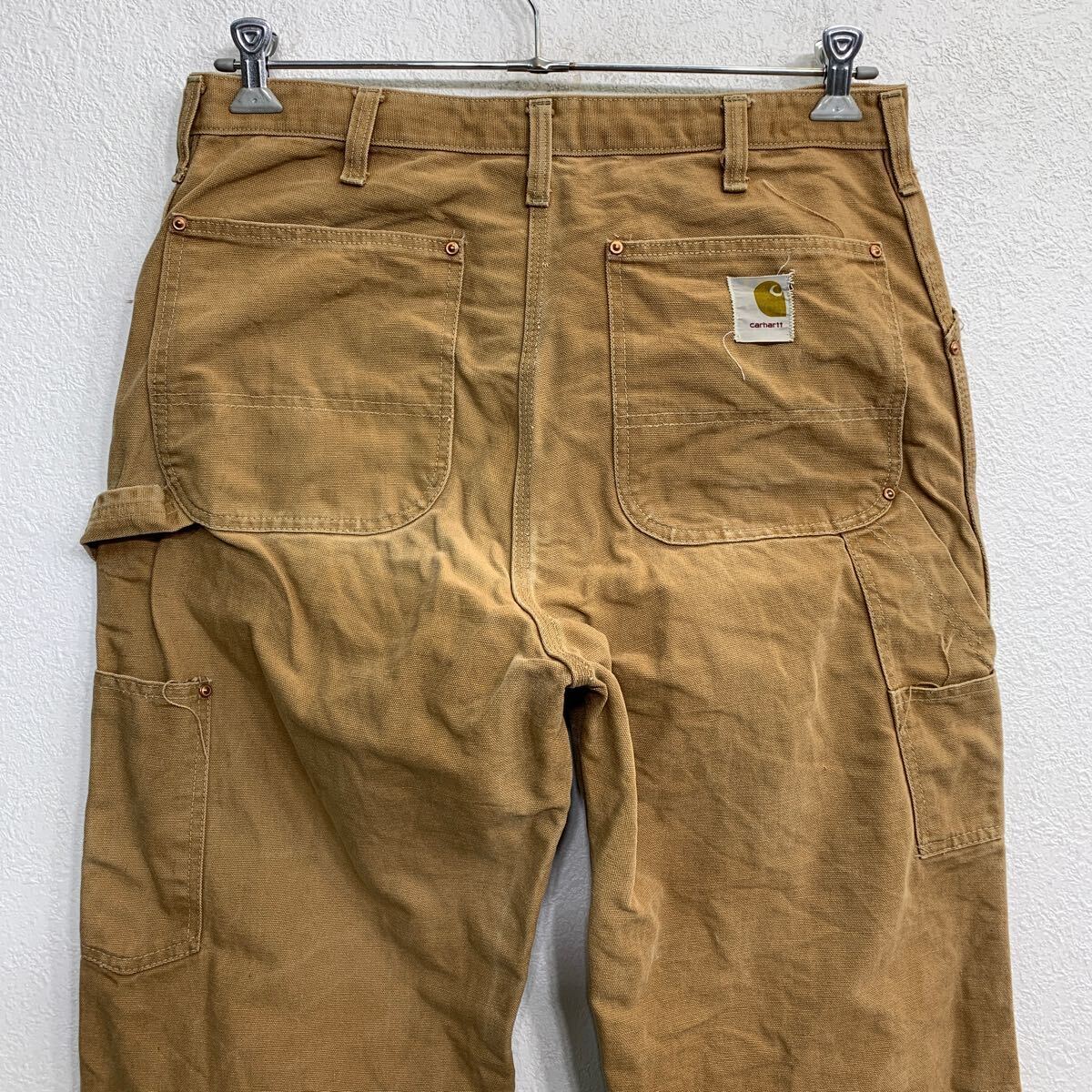 Carhartt ワークパンツ W35 カーハート ダブルニー ブラウン TALONジップ 古着卸 アメリカ仕入 2404-612_画像8