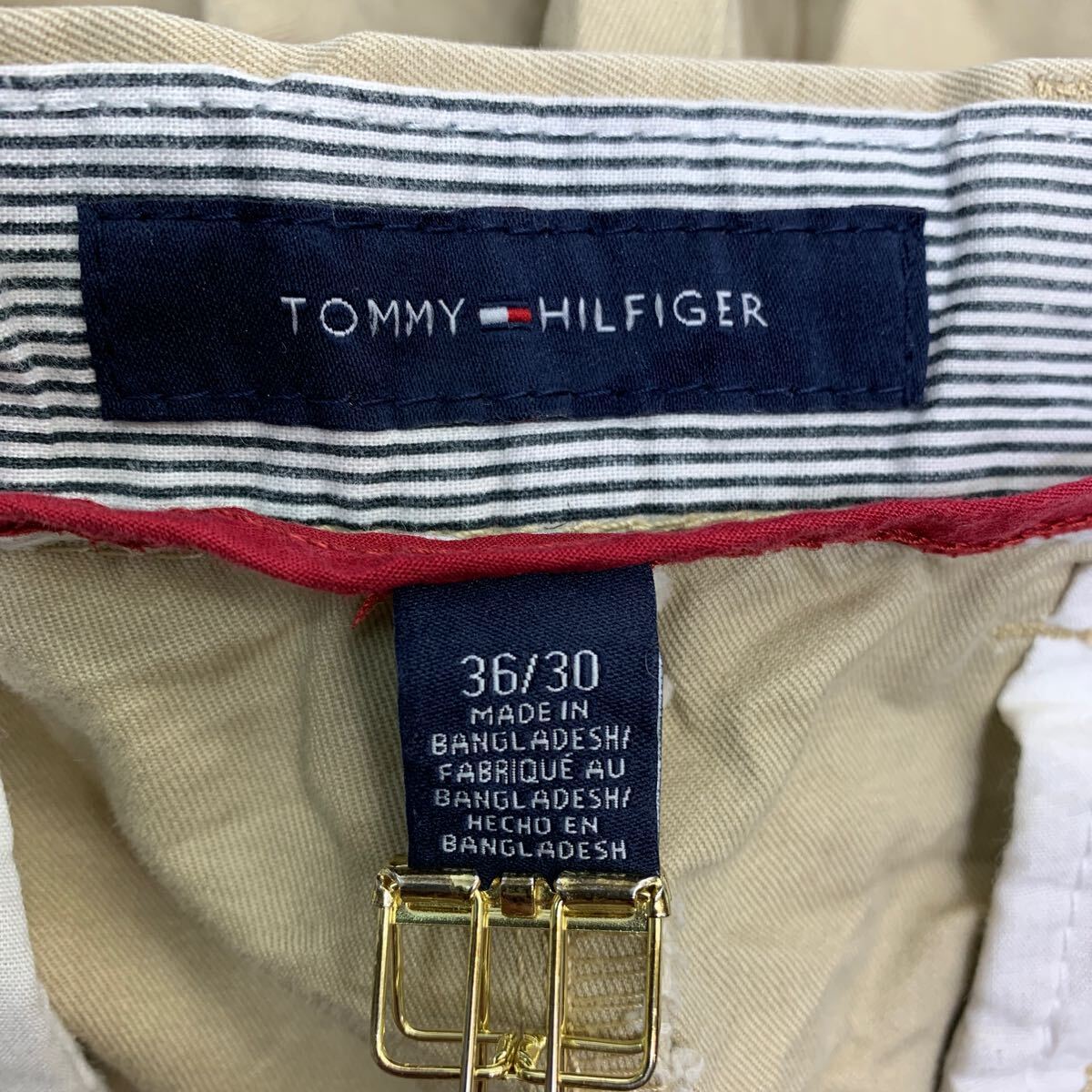 TOMMY HILFIGER チノパン W36 トミーヒルフィガー ビッグサイズ ベージュ 古着卸 アメリカ仕入 2404-700_画像7