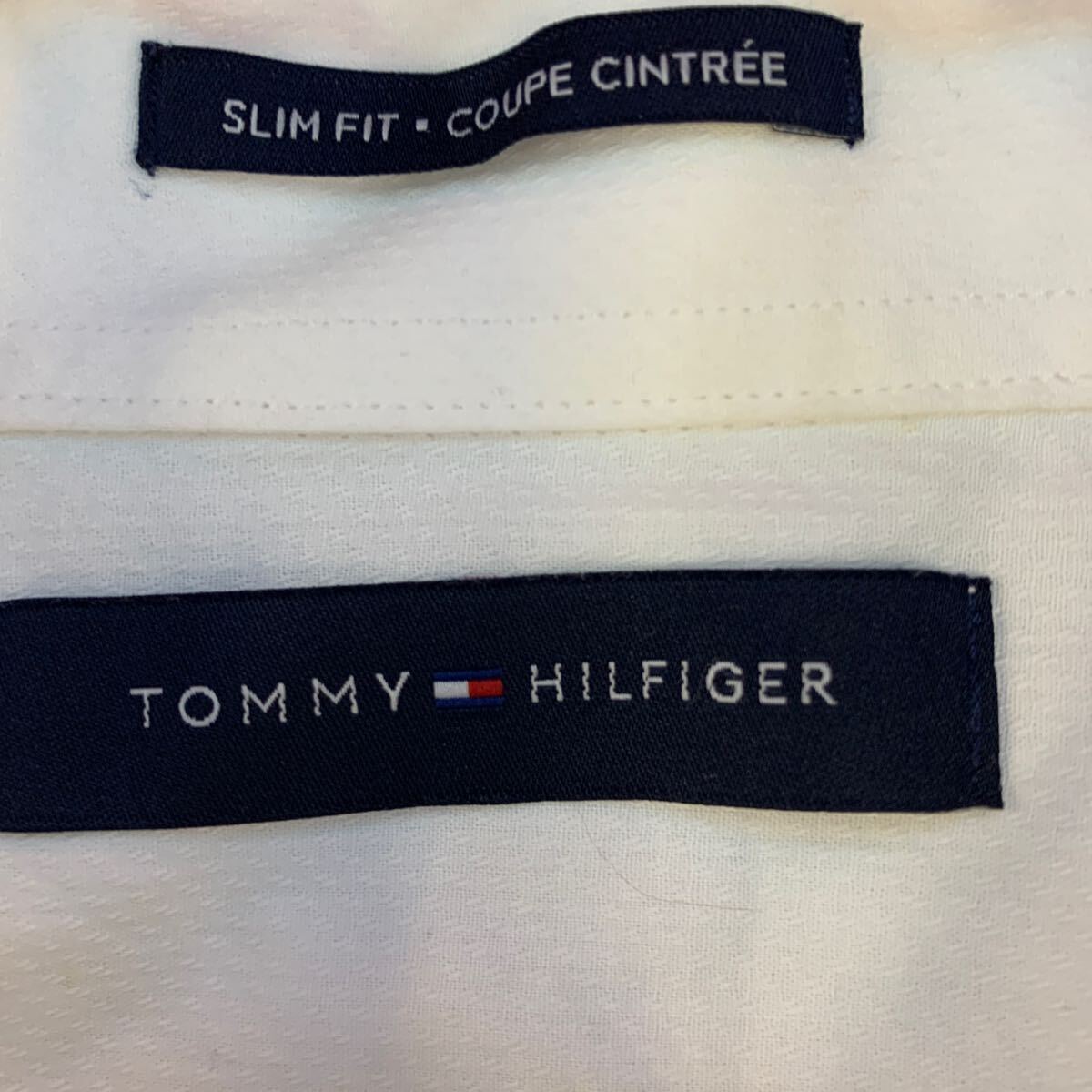 TOMMY HILFIGER 長袖 無地シャツ XL～ ホワイト トミーヒルフィガー ビッグサイズ 胸ポケット 古着卸 アメリカ仕入 a604-6303_画像9