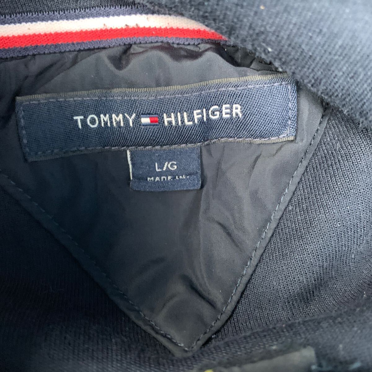 TOMMY HILFIGER ハーフジップ スウェット トレーナー L ネイビー イエロー トミーヒルフィガー 古着卸 アメリカ仕入 a604-6461_画像9