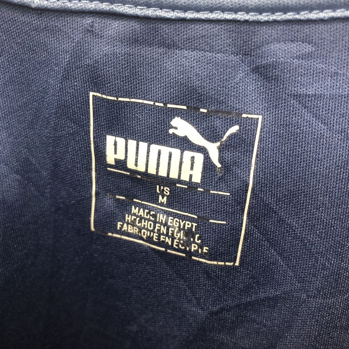 PUMA 半袖 ロゴ Tシャツ M ブルー プーマ プリント クルーネック ラグラン 古着卸 アメリカ仕入 a604-6634_画像7