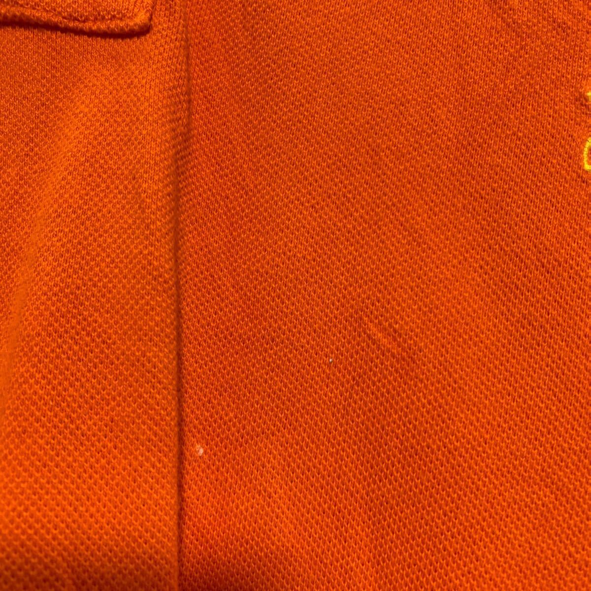 Polo Ralph Lauren 半袖 無地ポロシャツ 2XL オレンジ ポロラルフローレン ビッグサイズ 鹿子 ロゴ古着卸 アメリカ仕入 a604-7100_画像4