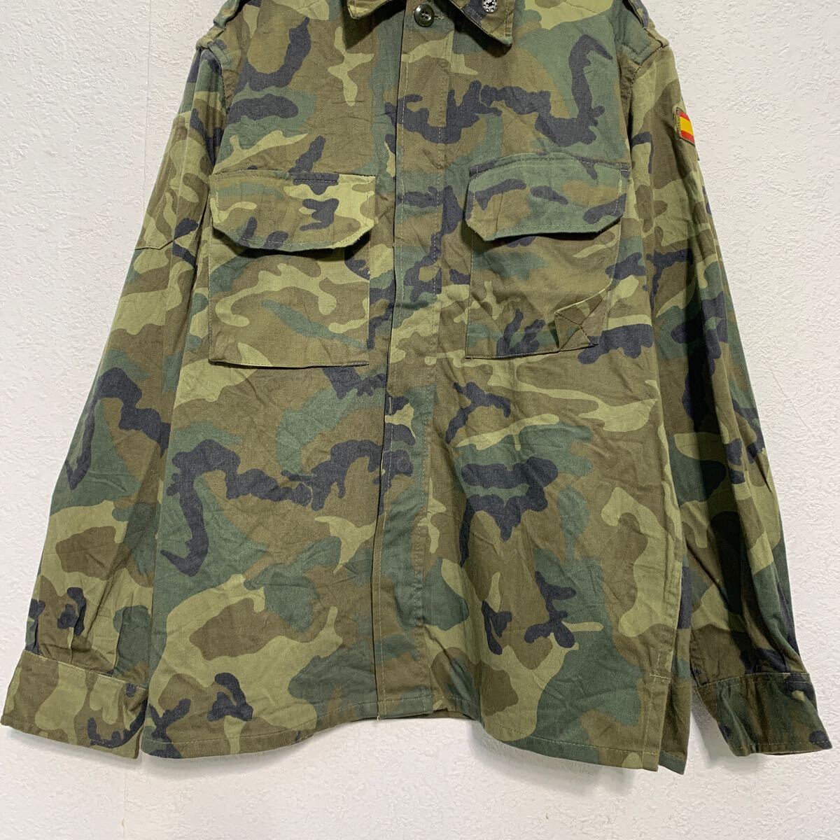 スペイン軍 コンバットジャケット 2XL～ オリーブ 迷彩 カモフラ ビッグサイズ ミリタリージャケット 古着卸 アメリカ仕入 a604-7088_画像3