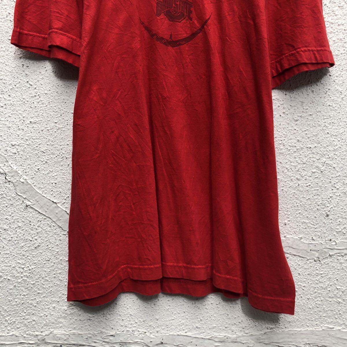 NIKE 半袖 ロゴ Tシャツ ナイキ L レッド カレッジ クルーネック 古着卸 アメリカ仕入 a604-7184_画像3