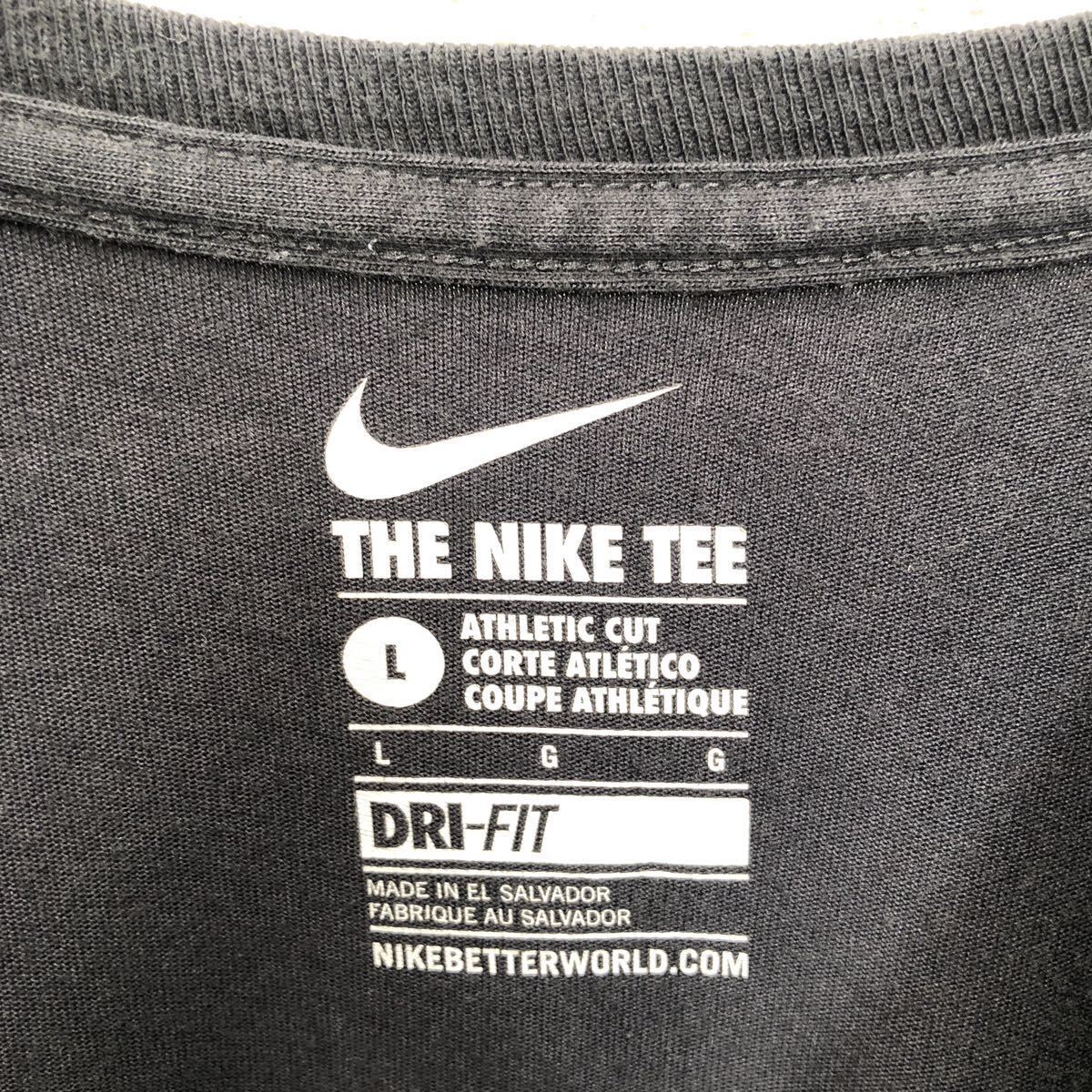 NIKE 半袖 ロゴ Tシャツ ナイキ L ブラック プリント クルーネック 古着卸 アメリカ仕入 a604-7214_画像7