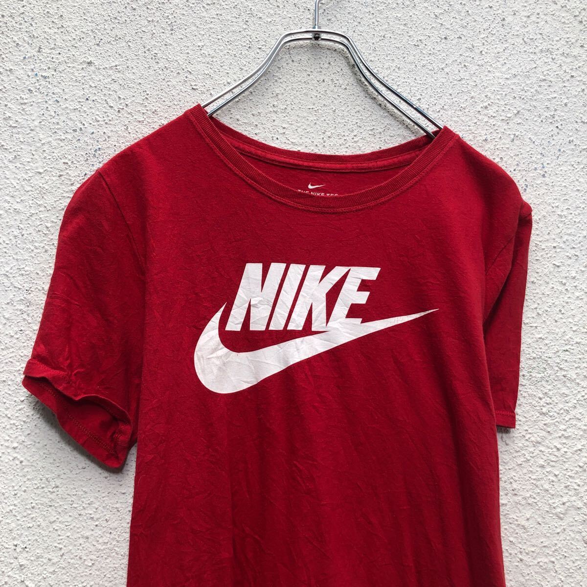 NIKE 半袖 ロゴ Tシャツ ナイキ L レッド クルーネック 古着卸 アメリカ仕入 a604-7185_画像2