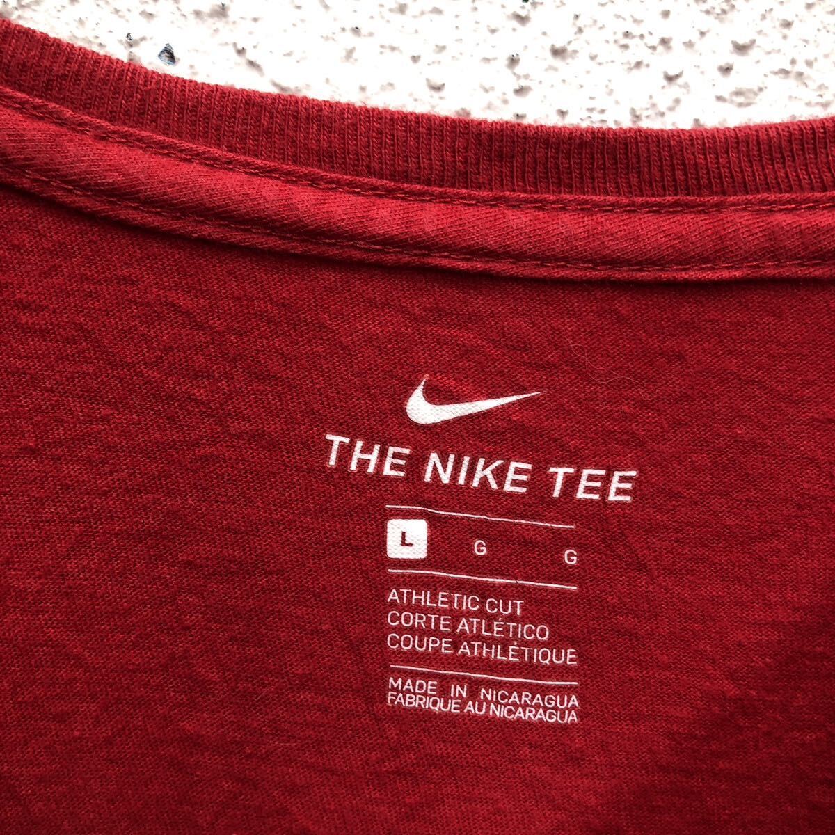 NIKE 半袖 ロゴ Tシャツ ナイキ L レッド クルーネック 古着卸 アメリカ仕入 a604-7185_画像7