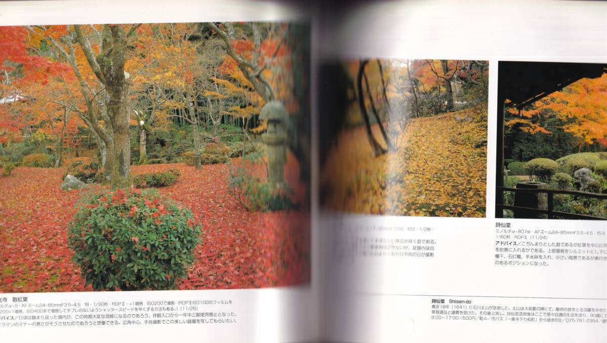 ☆『京都・紅葉: カメラを持って京都へ行こう (SUIKO BOOKS 94) 単行本 』橋本 健次 （著）京都の紅葉ガイドの決定版_画像5