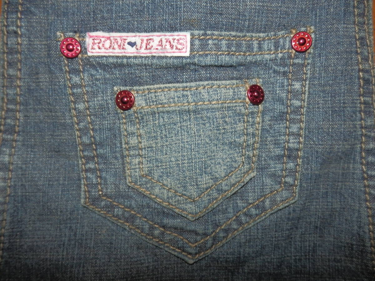 USED品★RONI JEANS サロペット デニムスカート SM_画像2