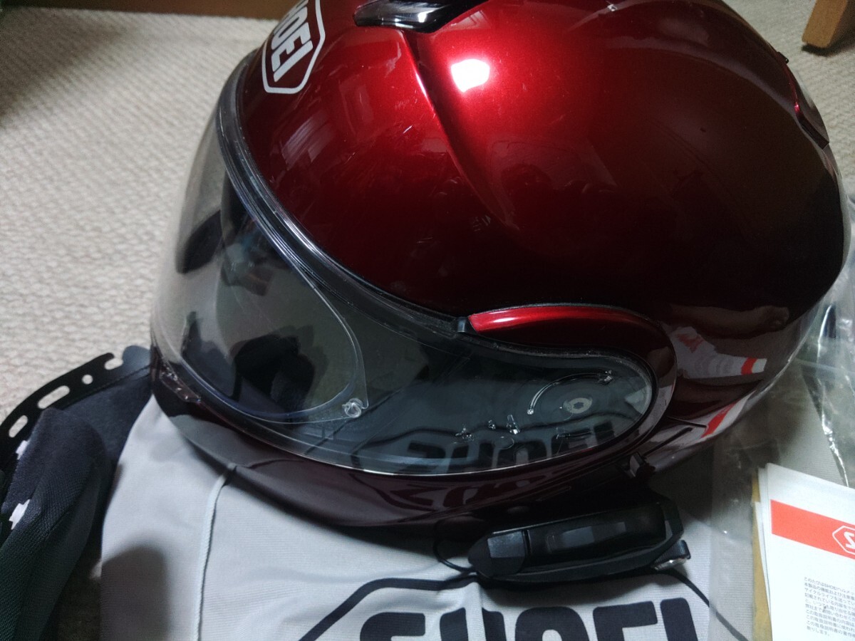 SHOEI ショウエイ ジェットヘルメット 2013製 インナーパッド劣化の為、内装交換が必要です。 B+COM SB213が装着 の画像4