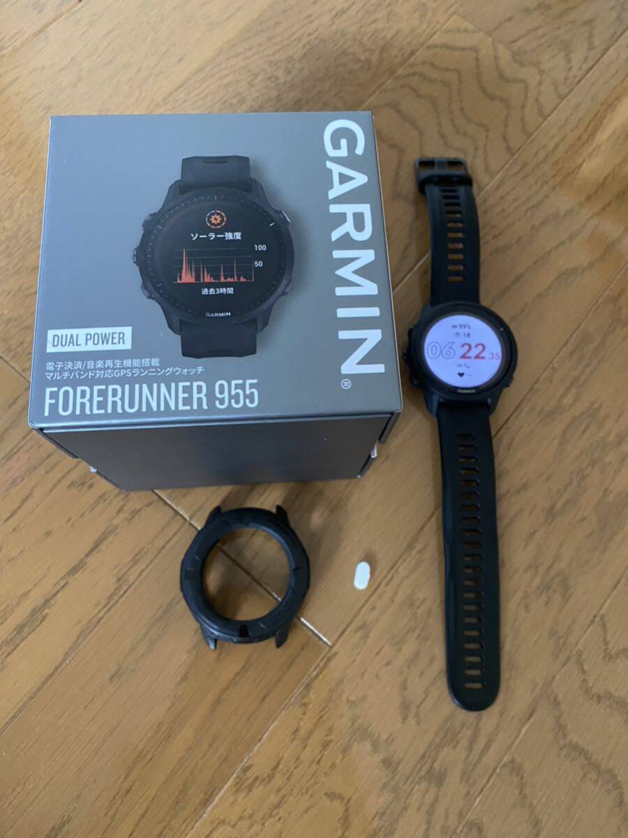  regular price 8.4 ten thousand jpy half year front buy super-beauty goods with cover .. use garmin 955 dual power running mountain climbing Garmin marathon solar Forerunner heart .