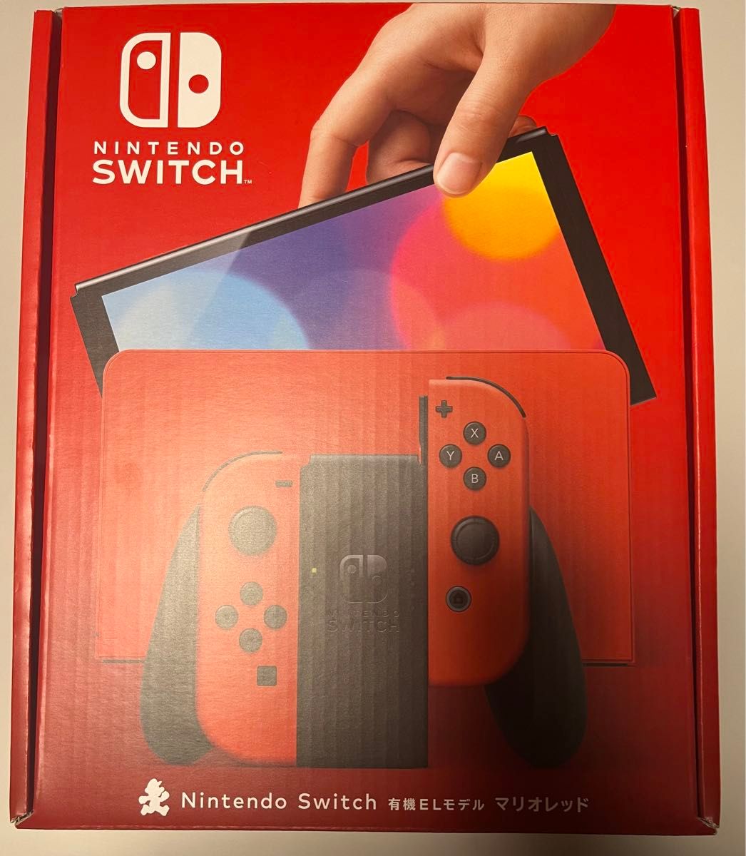Nintendo Switch 有機EL マリオレッド 欠品なし メーカー保証約11ヶ月あり 美品 任天堂　匿名発送 送料無料