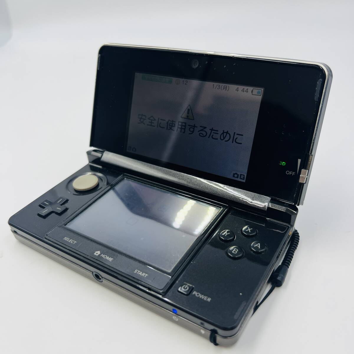 【457】3DS 本体 コスモブラック 黒 NINTENDO ニンテンドー 任天堂 中古 動作確認済み インカメラ動作確認済 充電器付 ゲーム _画像7
