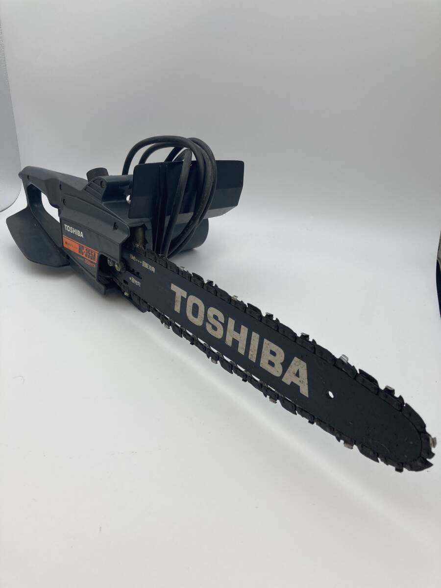 【400】TOSHIBA 東芝電気チェーンソー HC-355A チェーンタイプ 350㎜ 通電 動作確認済み_画像1