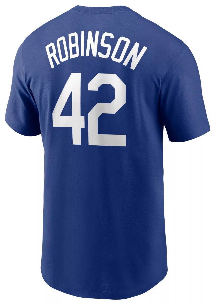 【USサイズ XL】 MLB ジャッキー・ロビンソン ブルックリン ドジャース ユニフォーム T-シャツ ロイヤルブルー　_画像3