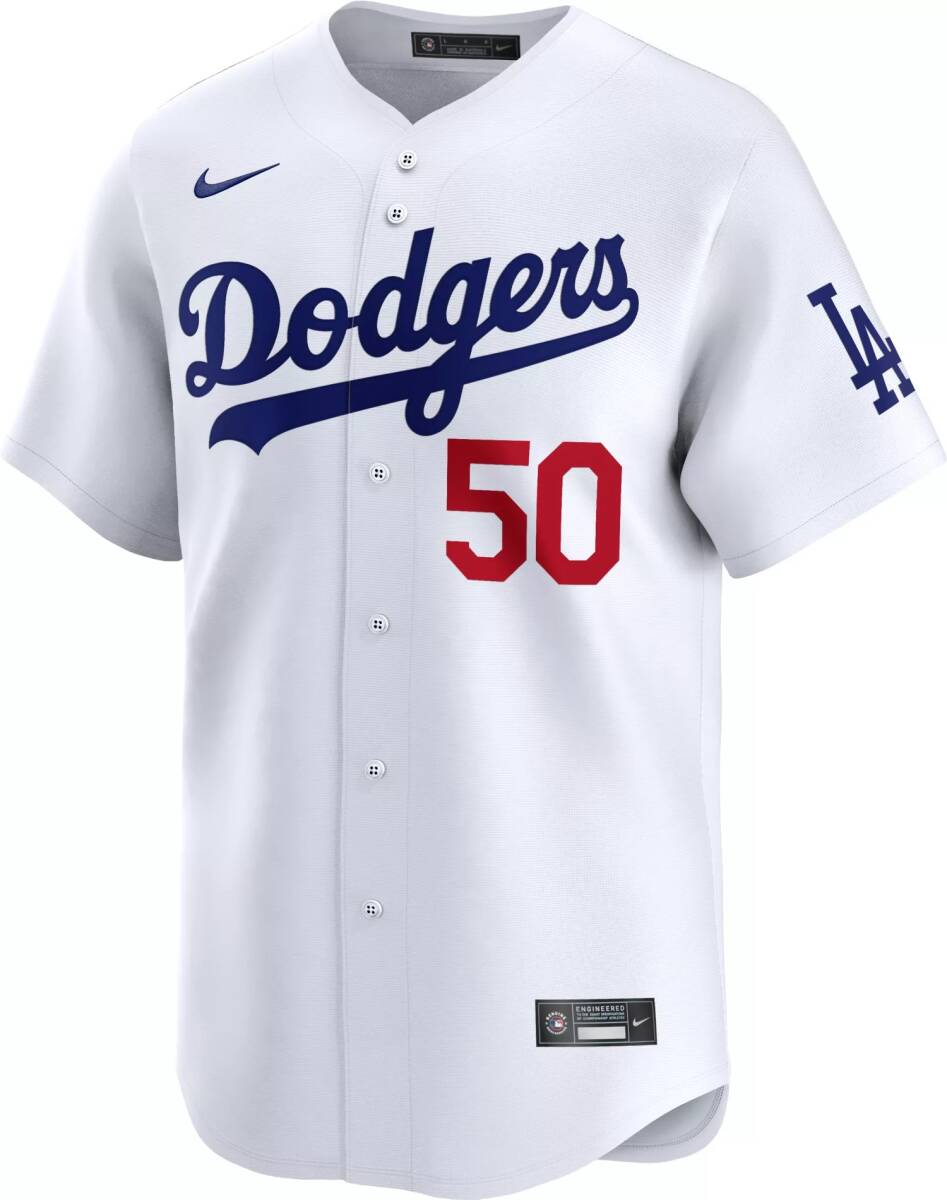 【USサイズ M】 MLB ムーキー・ベッツ ロサンゼルス ドジャース Limited Vapor Jersey ユニフォーム ナイキ Nike ホワイト_画像2