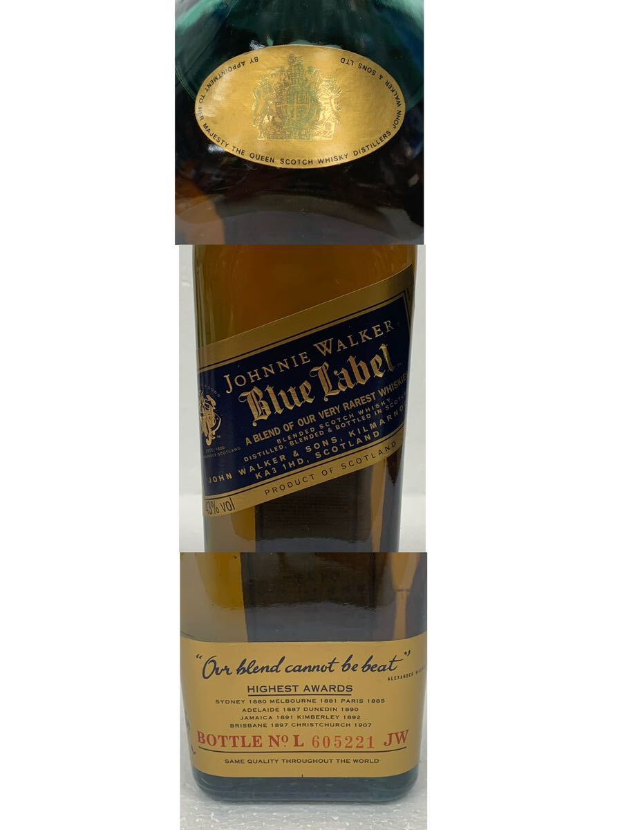 JOHNNIE WALKER BLUE LABEL ジョニーウォーカー ブルーラベル スコッチ ウイスキー 750ml 43% 箱入 未開封 古酒 _画像4