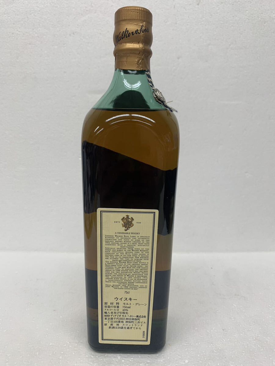 JOHNNIE WALKER BLUE LABEL ジョニーウォーカー ブルーラベル スコッチ ウイスキー 750ml 43% 箱入 未開封 古酒 の画像3