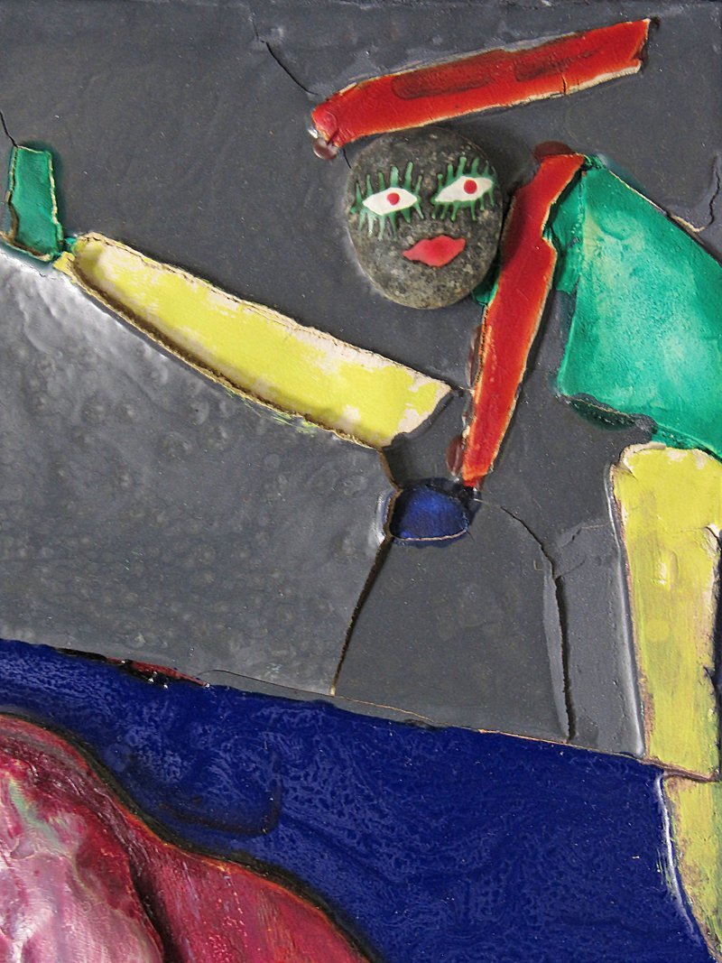 【GINZA絵画館】渡辺恂三　油絵１２号「ルナ・ロッサ」１９９０年作・現代美術・シュール・楽しめます！　R16K0H7M6W1Q3B_画像9