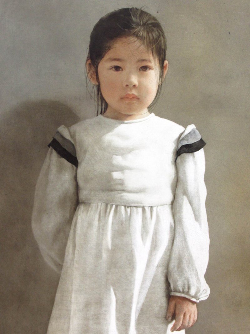 【GINZA絵画館】藤井 勉 油絵１２号「少女」リアリズム人気作家・１点もの・逸品 S51F2G0H0J3N6Bの画像6