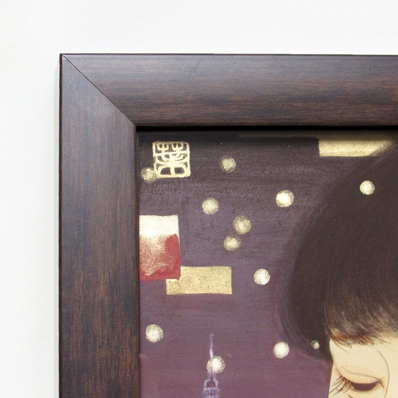 【GINZA絵画館】寺野　葉　日本画２号「雪」共シール・現代美術・１点もの　Z71R5E0W9X3C_画像4