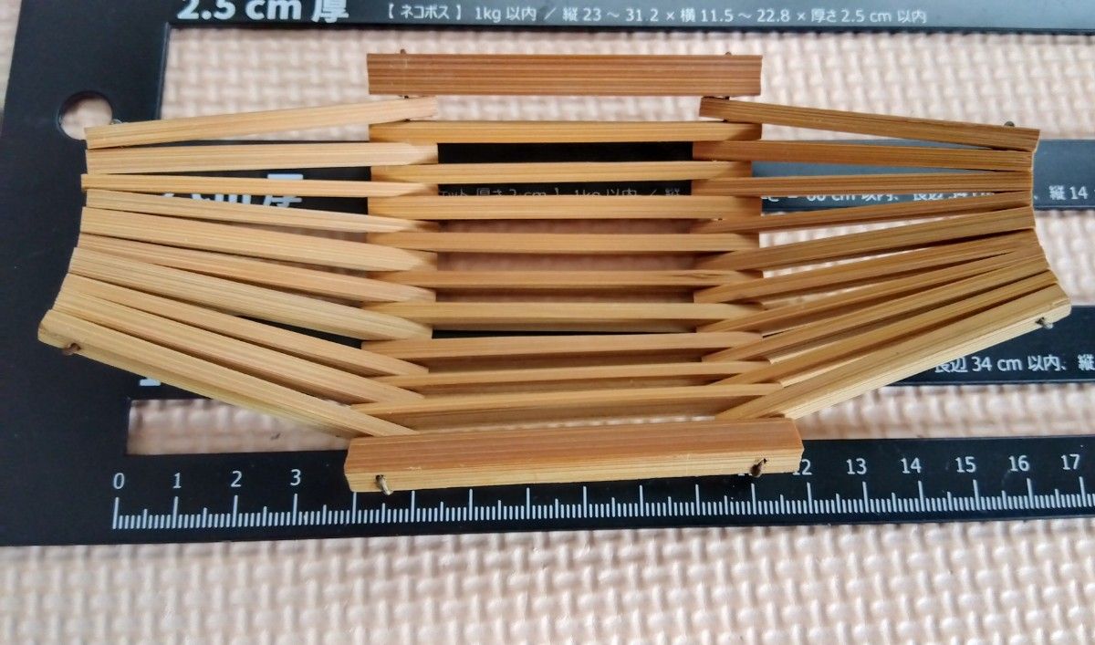 竹製　おしぼり置き　茶托　5個セット　昭和レトロ　ビンテージ 