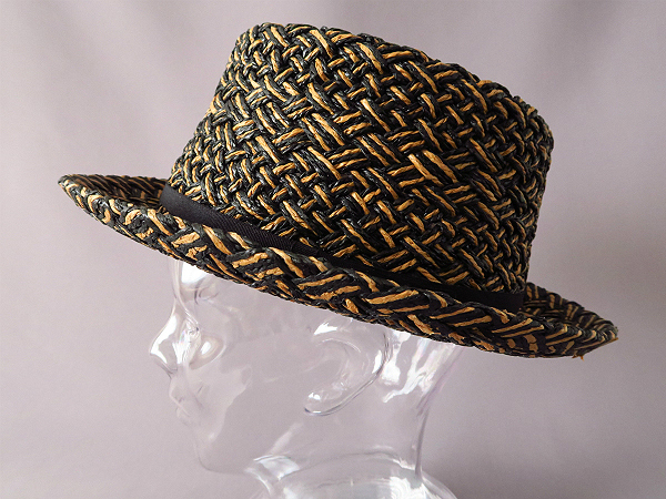 grace Grace * Vintage вязаный свинина пирог соломинка шляпа [MIX] новый товар размер настройка возможность для мужчин и женщин UV90%CUT... плетеный 