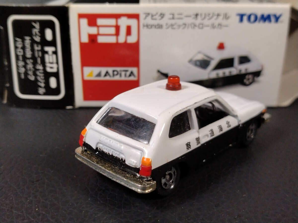 トミカ アピタ APITA ユニー オリジナル 『 Honda シビック パトロールカー 北海道警察 』 【 TOMICA No. 83 CIVIC 1974 】 パトカーの画像2