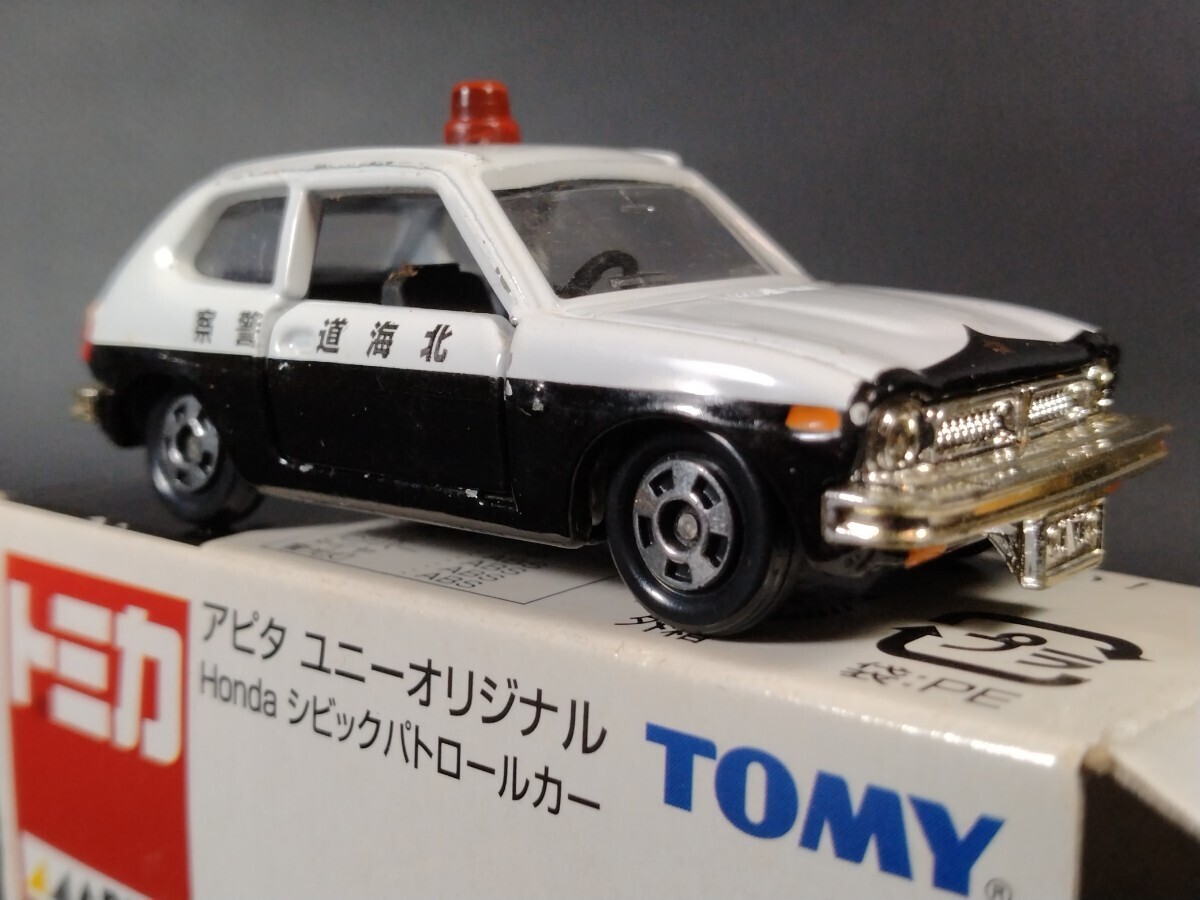 トミカ アピタ APITA ユニー オリジナル 『 Honda シビック パトロールカー 北海道警察 』 【 TOMICA No. 83 CIVIC 1974 】 パトカーの画像3