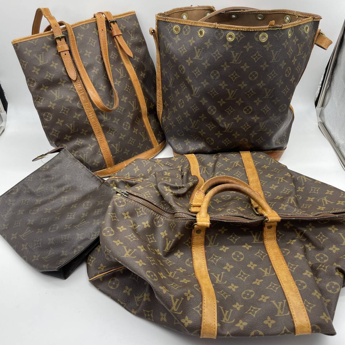 ルイヴィトン LOUIS VUITTON バッグ 【 4点 まとめ セット 】 大量 モノグラム レザー 革 カバン ジャンク バケット ボストン ノエの画像1