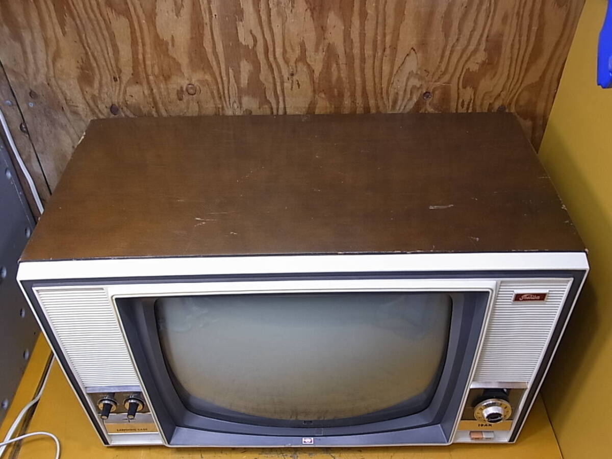 *Ca/629V Toshiba TOSHIBA* furniture style Brown tube tv * retro antique *19AK* operation unknown * Junk 