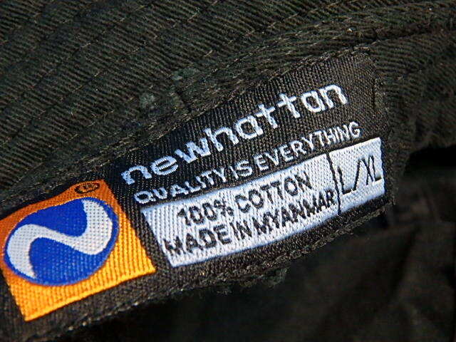 n404k　NEW HATTAN　バケット　L/XL　ハット　キャップ　黒　ニューハッタン　帽子　男性　女性　メンズ　レディース　中古　(0305-2)_画像5