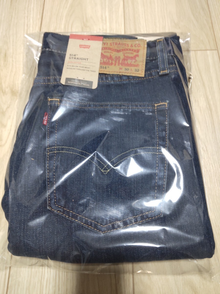 Levi's リーバイス　514(TM) ストレート インディゴ CORBEN WASH STRAIGHT W30 L32 綿100％　　定価9,350円_画像1