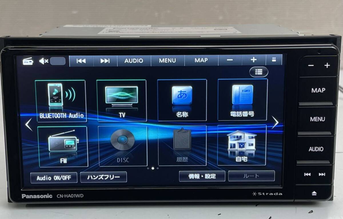 Panasonic パナソニック メモリーナビ CN-HE01WD 地図データ 2021年 Bluetooth /フルセグ地デジ TV/DVD/iPod-iPhone (j15)の画像3