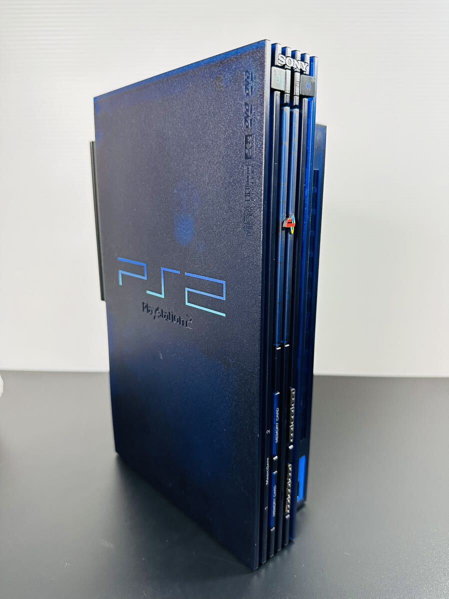 美品 動作品 希少 PS2プレステ 2 プレイステーション2 SCPH-50000MB/NH ミッドナイトブルー本体 BBパック 40GB HDD 箱付きPlaystation2 _画像5