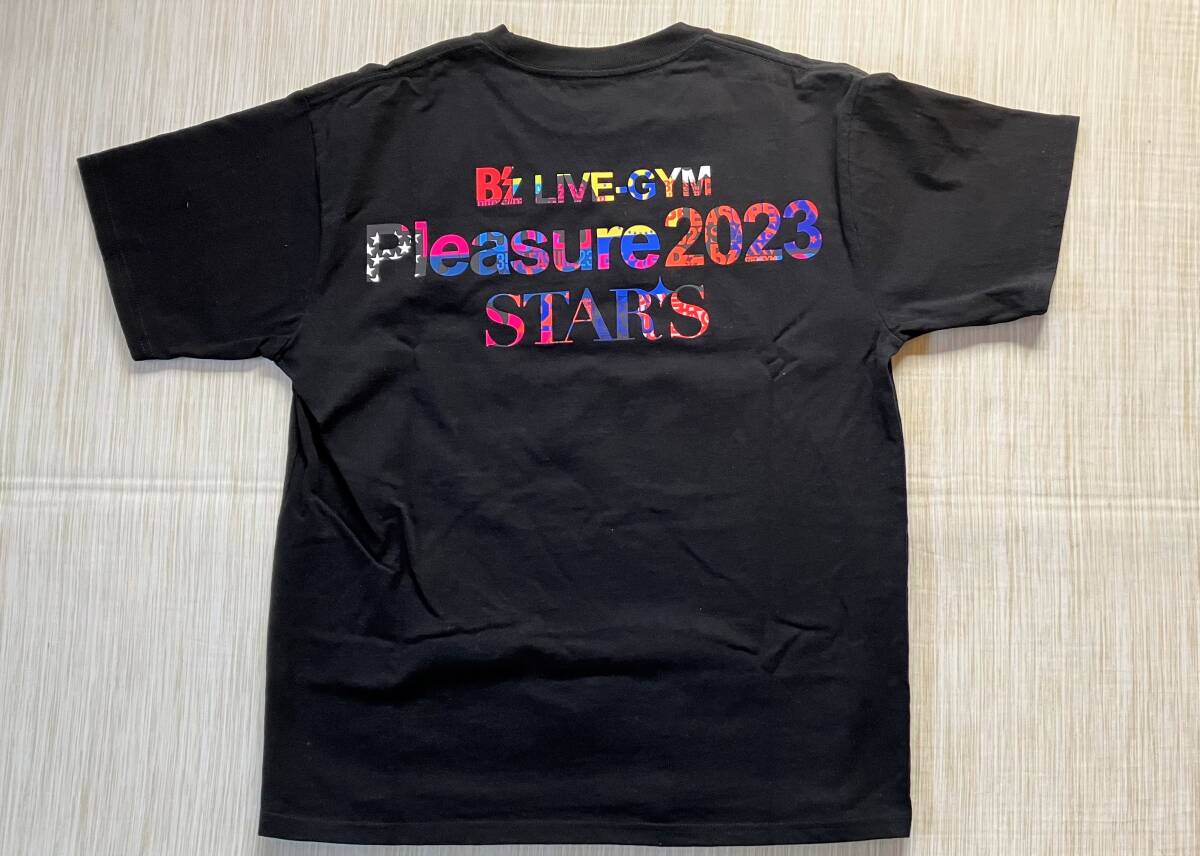 B'z ツアーTシャツ★B'z LIVE-GYM Pleasure 2023-STARS-★黒/Lサイズ_画像2