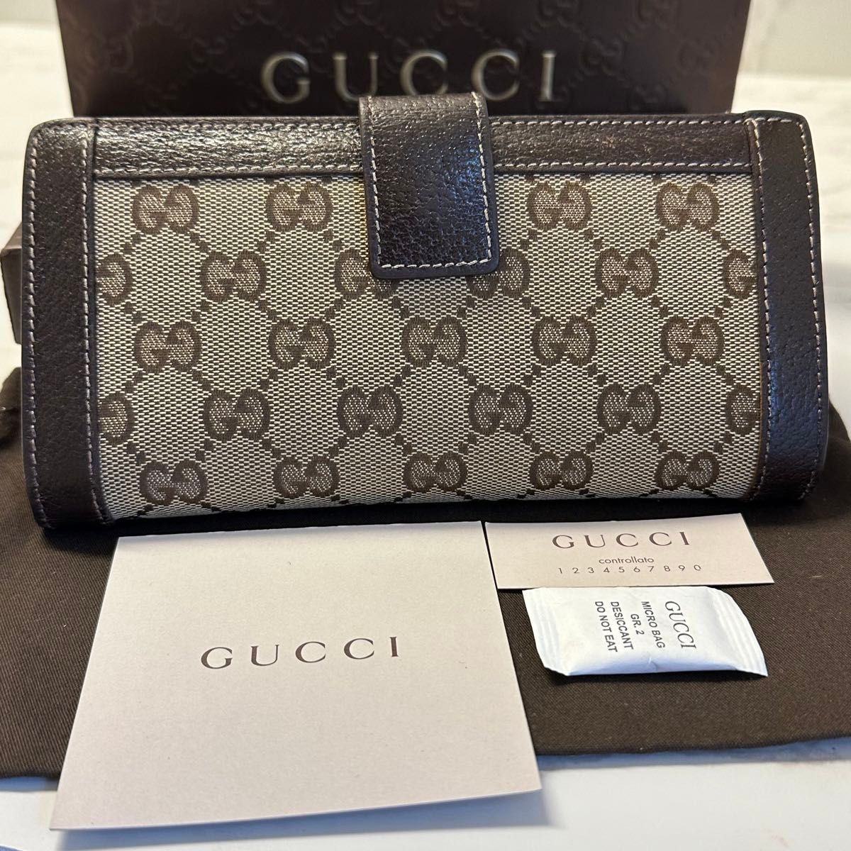 新品同様！ グッチ GUCCI 財布 長財布 GGキャンバス