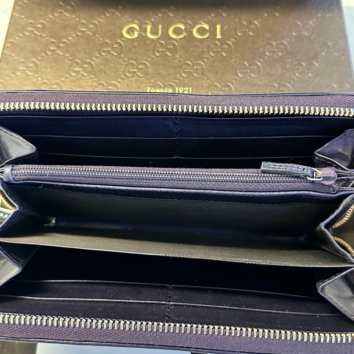 新品同様！ グッチ GUCCI 財布 長財布 GGキャンバス　ハートチャーム ラウンドファスナー