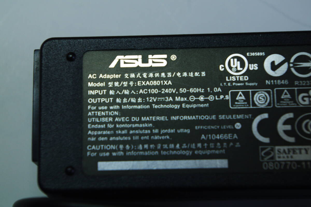 ASUS ミニノート パソコン用 ACアダプター EXA0801XA ASUS 12V/3A ■jhc3_画像2