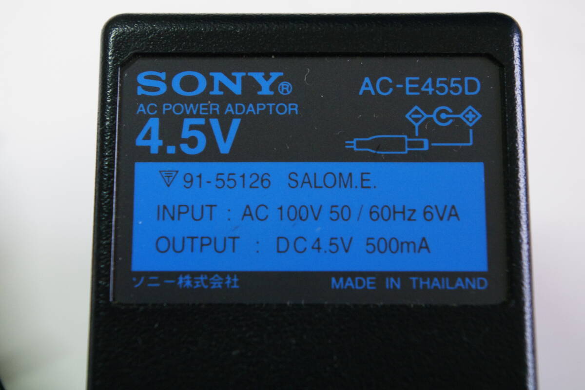 SONY ソニー純正 ACアダプター AC-E455D 4.5V 500mA ■jhc3_画像2