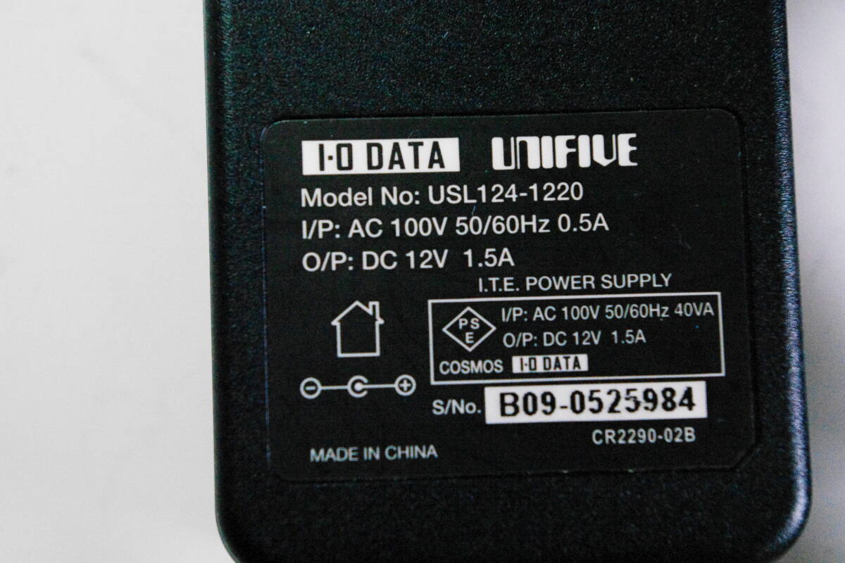 I・O DATA アイオーデータ 純正 ACアダプター USL124-1220 12V 1.5A ■JHC12_画像2