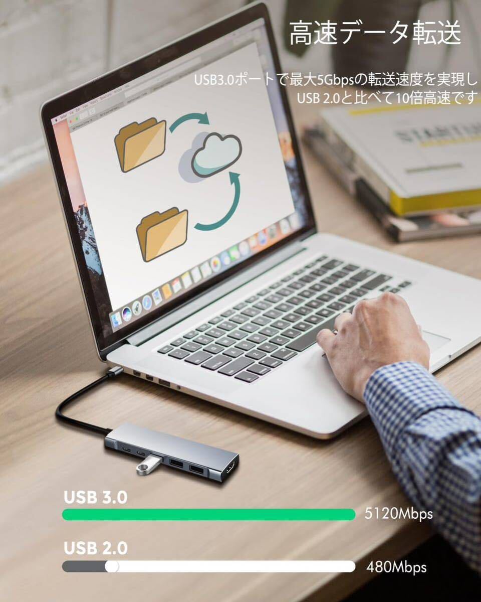 【送料無料】HUBFINDER USB C ハブ 9in1 タイプC ハブアダプター カードリーダー 3.5mm イヤホンジャック タイプC データ転送ポート(A108)