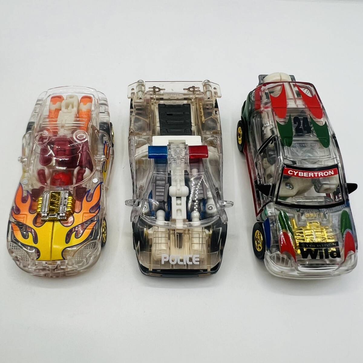 【希少】 タカラ トランスフォーマー カーロボット Sカーロボ3兄弟セット クリアーバージョン フィギュア / TRANSFORMERS ワイルドライドの画像7